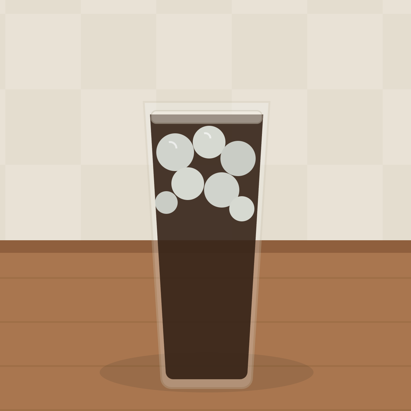 Cold Brew Illustration of a glass with ice