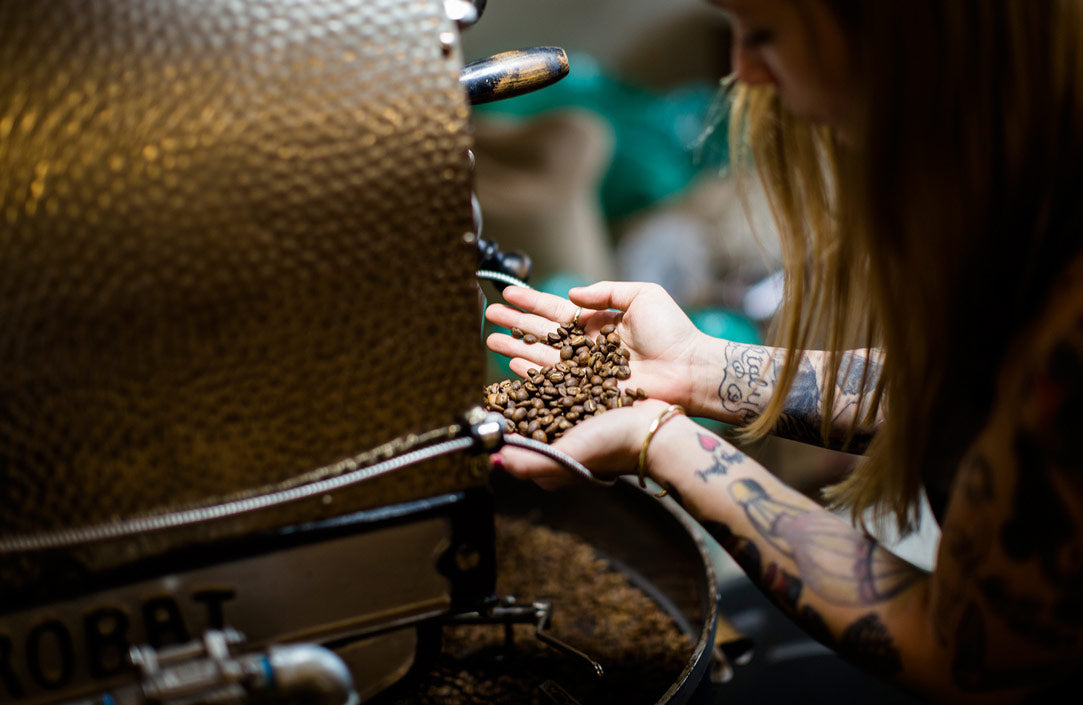 Coffee Freshly Roasted at Sightglass Mission District location, San Francisco.