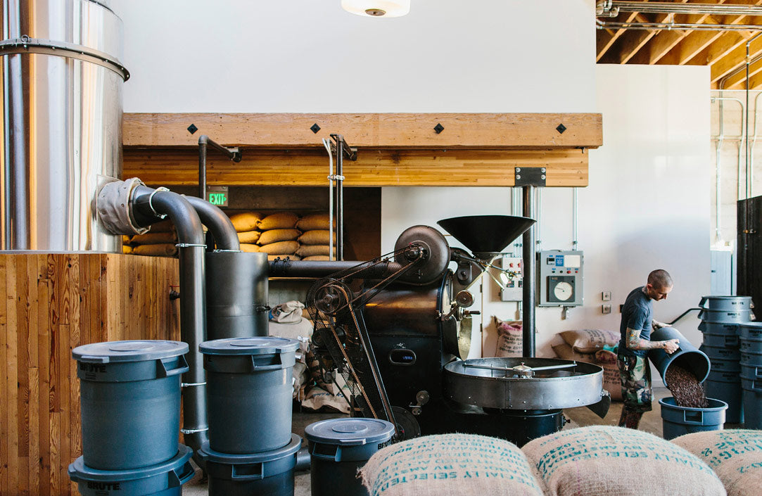 Probat Coffee Roasting machine at Sightglass Coffee's flagship and original location in SoMa, San Francisco.