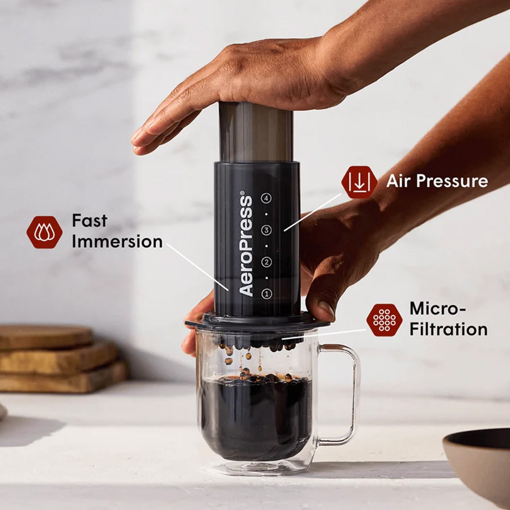 AEROPRESS コーヒーメーカー Amazon | AeroPress クリアグリーンコーヒープレス - オールインワン