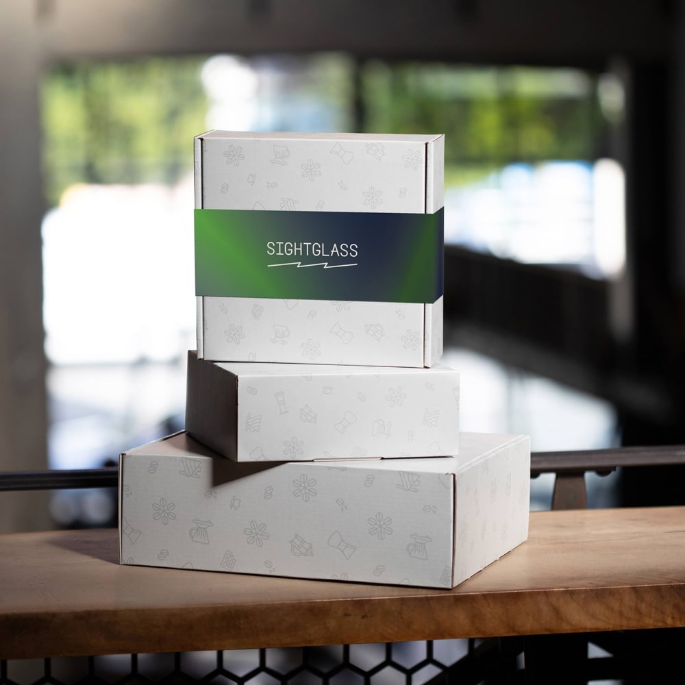 Stack of Sightglass Holiday Gift Boxes